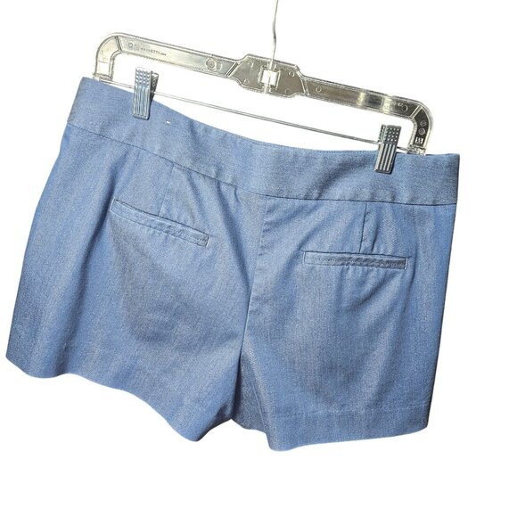 Navy Blue High-Waisted Button-Front Shorts By Loft Size 8 Womens Cotton Blend - Picture 3 of 3